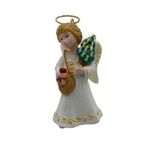 Vintage Christmas Ornament Hallmark Angel 1996 Visitors Christkindl LaDene Halo